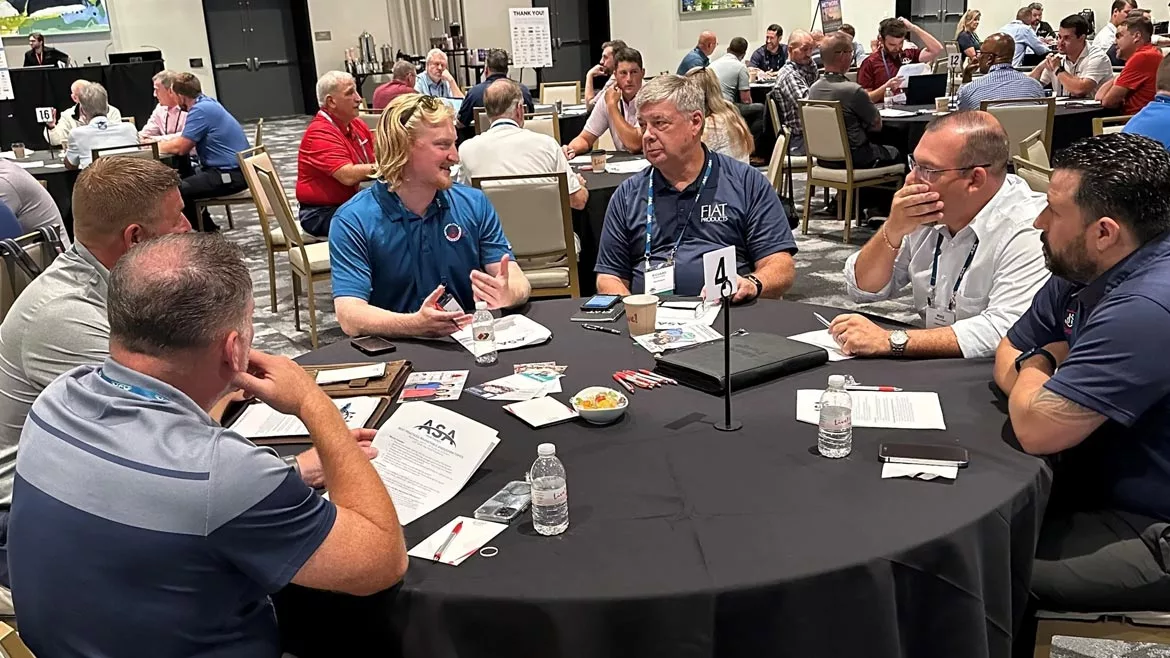 Members having a discussion at the ASA Northeast Summit.